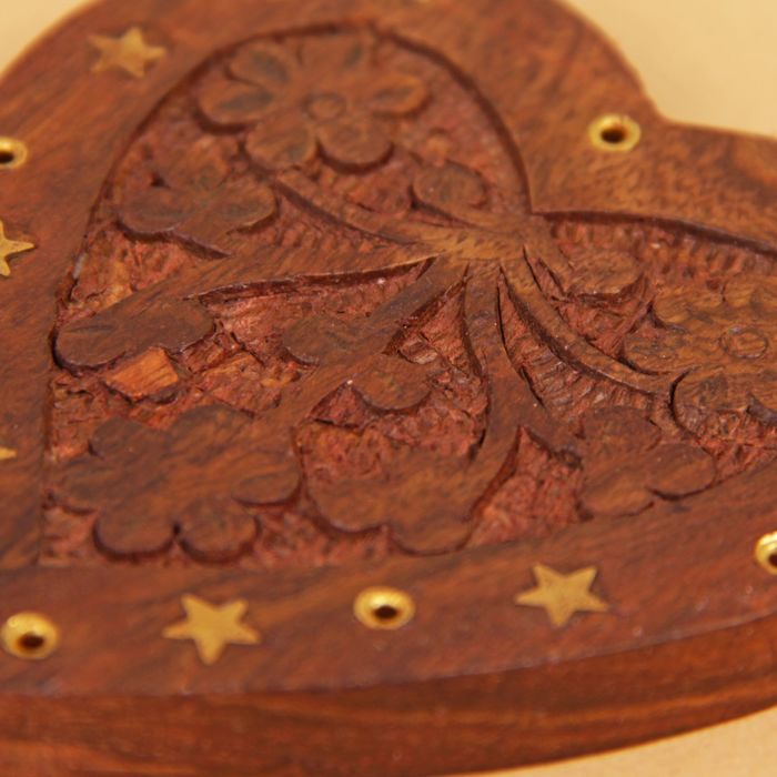 Подставка для благовония дерево "Сердце" 1х9х9 см