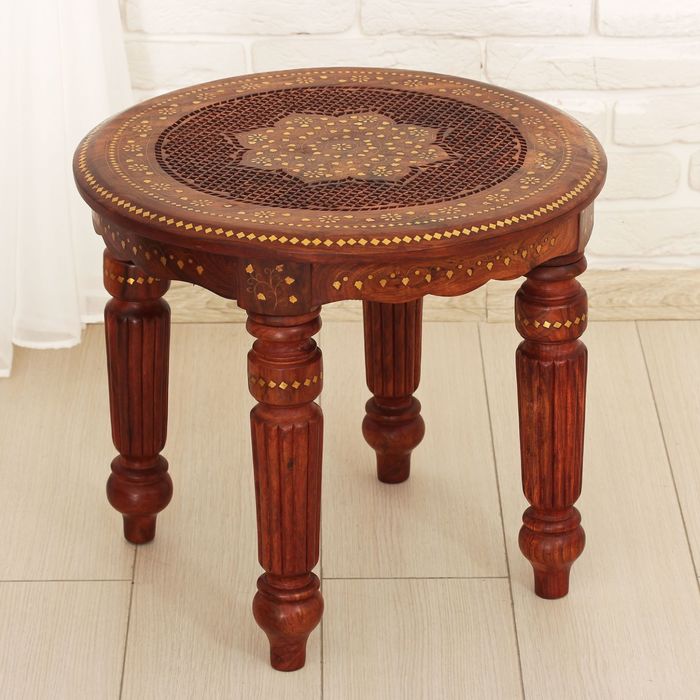 Стол дерево резной "Звезда" 48х52х52см