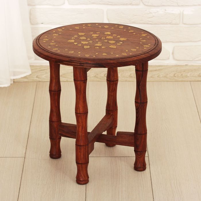Стол дерево резной "Соцветие" 40х38х38 см