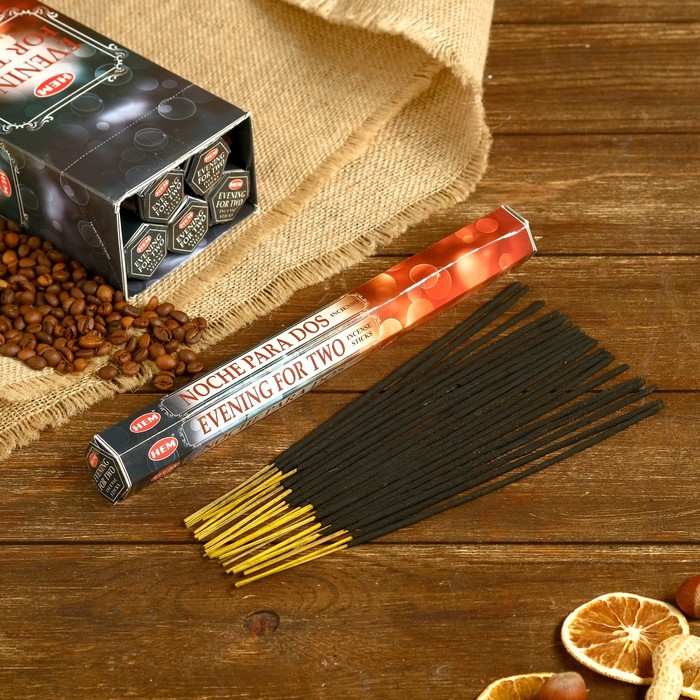 Благовония "HEM" 20 палочек угольные evening for two