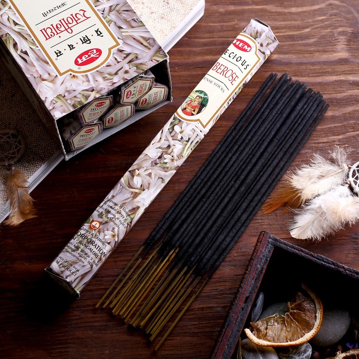 Благовония "HEM" 20 палочек угольные tuberose