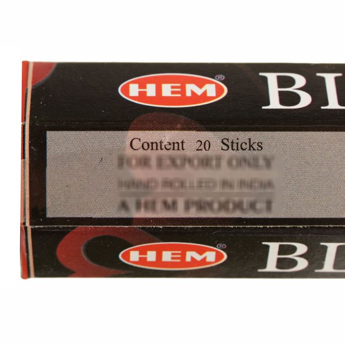 Благовония "HEM" 20 палочек угольные black love