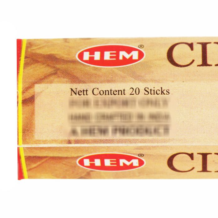 Благовония "HEM" 20 палочек угольные cinnamon apple