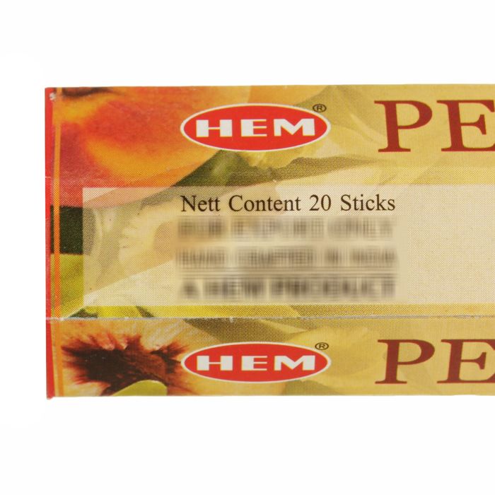 Благовония "HEM" 20 палочек угольные vanilla peach