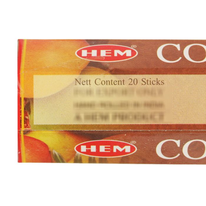 Благовония "HEM" 20 палочек угольные coconut mango