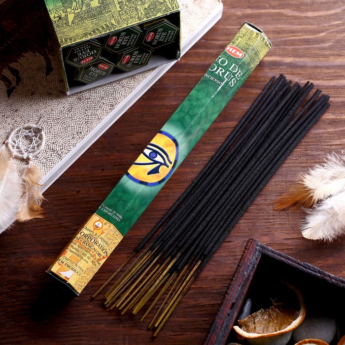 Благовония "HEM" 20 палочек угольные horus eye