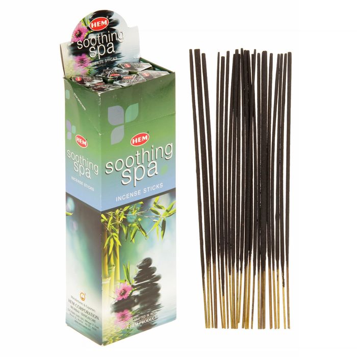 Благовония "HEM" 20 палочек угольные soothing spa