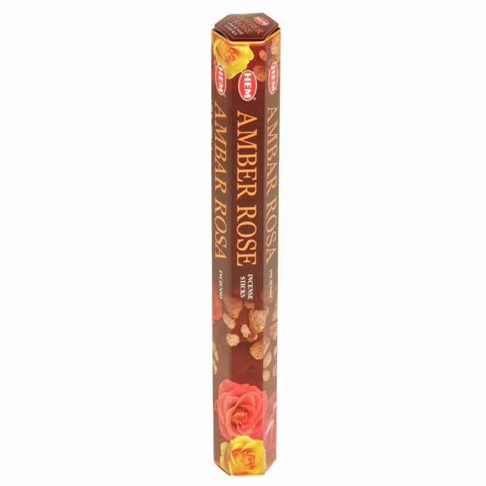Благовония "HEM" 20 палочек угольные amber rosa