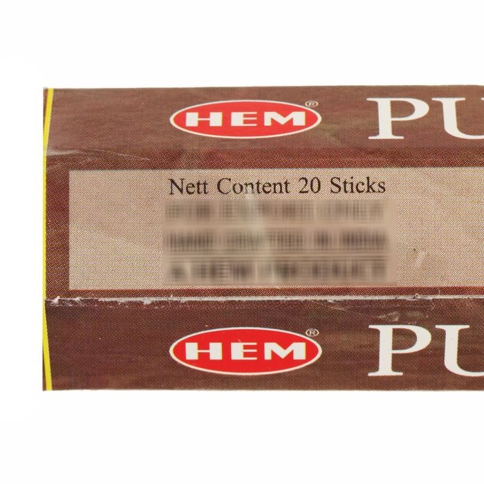 Благовония "HEM" 20 палочек угольные pure house