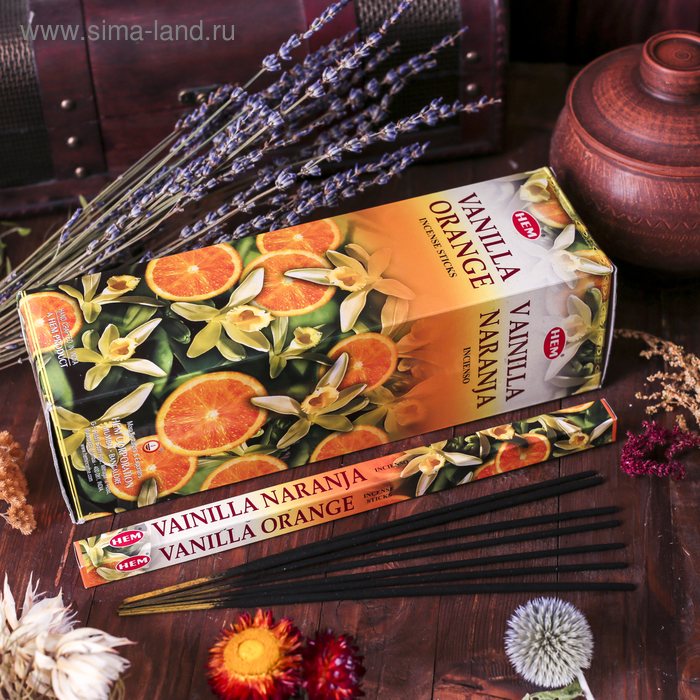 

Благовония "HEM" 8 палочек угольные vanilla orange