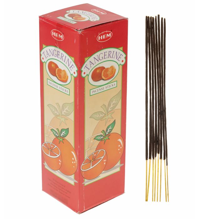 Благовония "HEM" 8 палочек угольные tangerine
