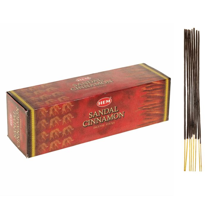 Благовония "HEM" 8 палочек угольные sandal cinnamon