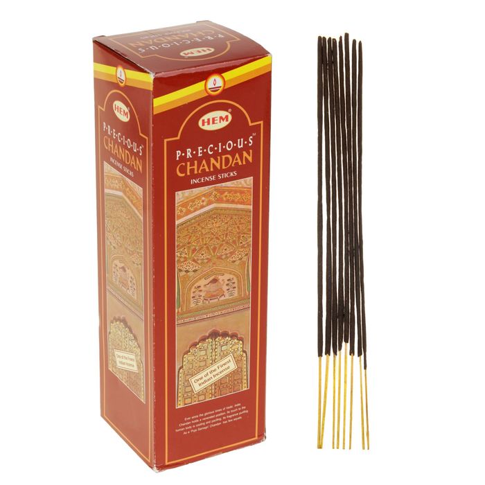 Благовония "HEM" 8 палочек угольные precious chandan