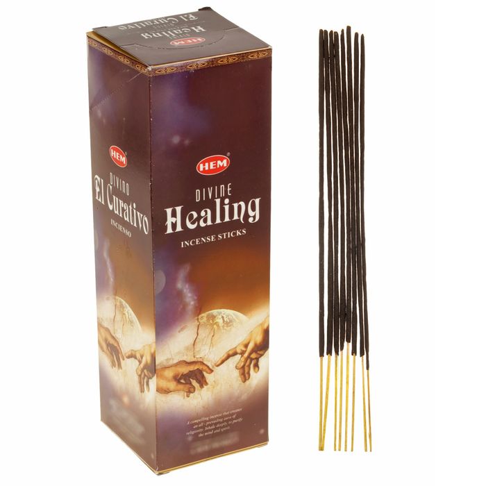 Благовония "HEM" 8 палочек угольные divine healhing