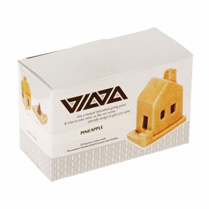 Набор Арома Дом (подставка под благовония, 35 конусов) Ананас 8х5,5х12 см