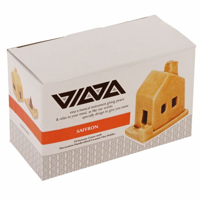 Набор Арома Дом (подставка под благовония, 35 конусов) Шафран 8х5,5х12 см