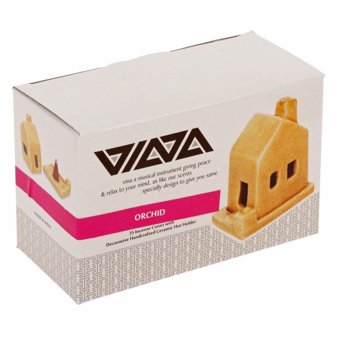 Набор Арома Дом (подставка под благовония, 35 конусов) Орхидея 8х5,5х12 см