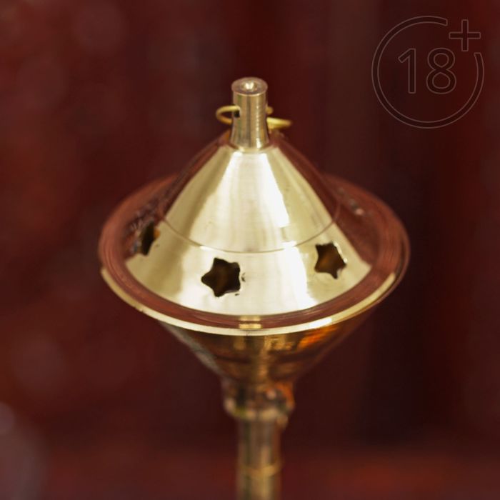 Сувенир кальян латунь 1 трубка "Ами" 24,5 см