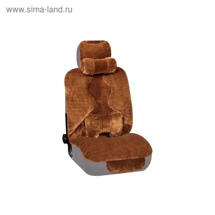 фото Чехлы сиденья меховые искусственные 5 предм. skyway arctic коричневый