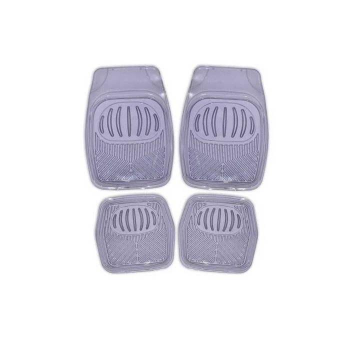 Коврик салона SKYWAY Rain-1 4 пр. ванночка, виниловый, серый, прозрачный (п:69x48см,з:48x48см)   261