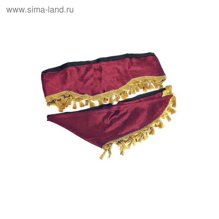 

Ламбрекен лобового стекла со шторками Skyway, 210см/60x60см, Бордо