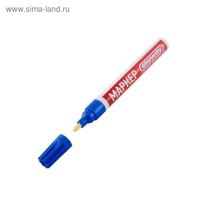 фото Маркер-карандаш skyway, от сколов и царапин,наконечник из фетра, синий