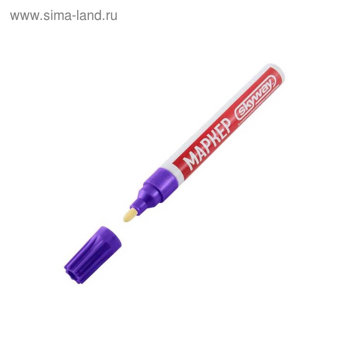 фото Маркер-карандаш skyway, от сколов и царапин,наконечник из фетра, фиолетовый, s03501005