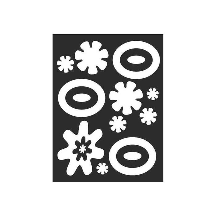 Набор наклеек Кляксы светоотр.плоттер (150х200) цвет серебро (упак 1шт) SKYWAY