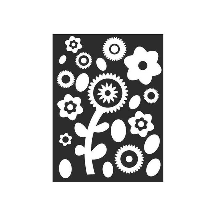 Набор наклеек Цветочки светоотр.плоттер (150х200) цвет серебро (упак 1шт) SKYWAY