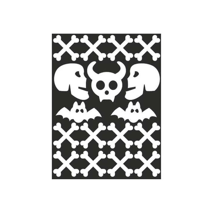 Набор наклеек Черепки светоотр.плоттер (150х200) цвет серебро (упак 1шт) SKYWAY