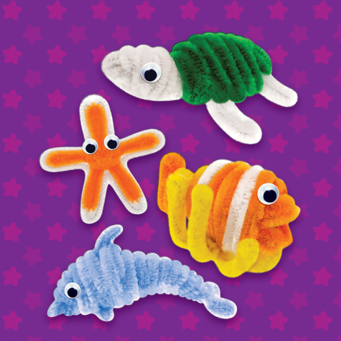 Игрушка из меховых палочек "Морские обитатели"