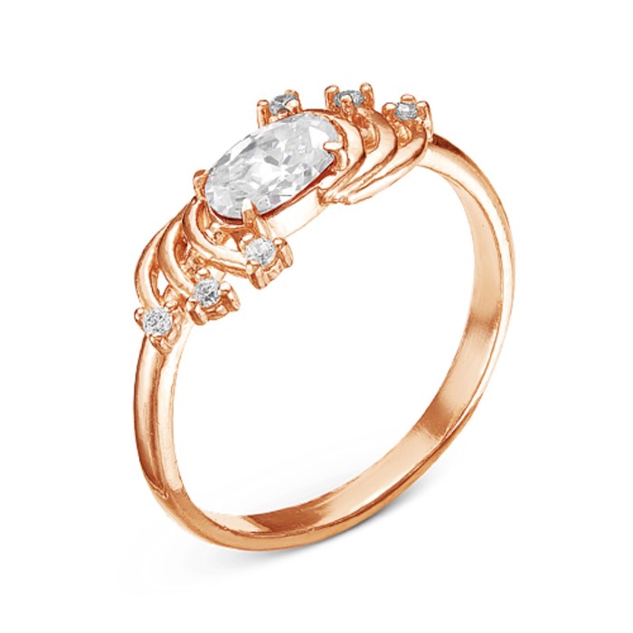 Кольцо "Метелица", позолота, 17 размер