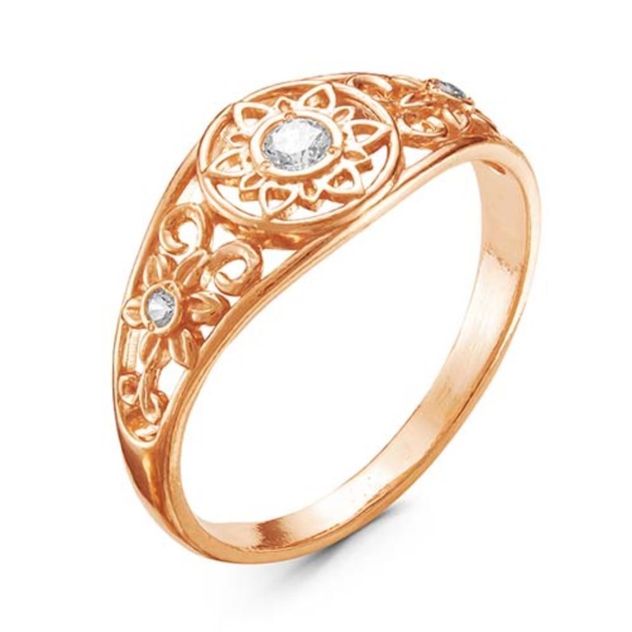 Кольцо "Восточные мотивы", позолота, 16.5 размер