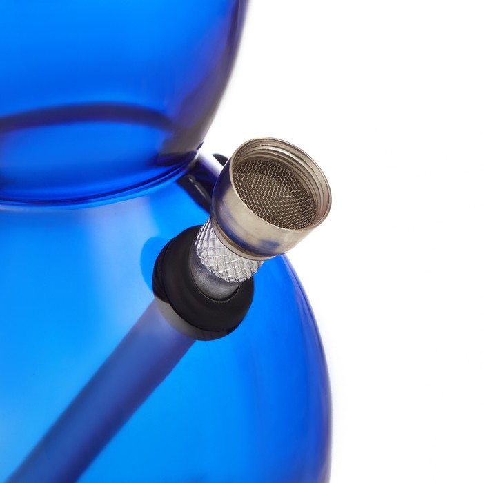 Бонг цветной, "Пластилин" на ножке, черная спираль 21х9,5х9,5 см