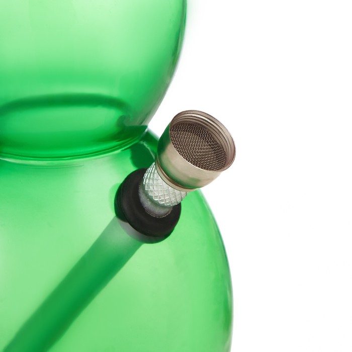 Бонг цветной, "Пластилин" черная спираль на трубке, стекло 21х10х10 см