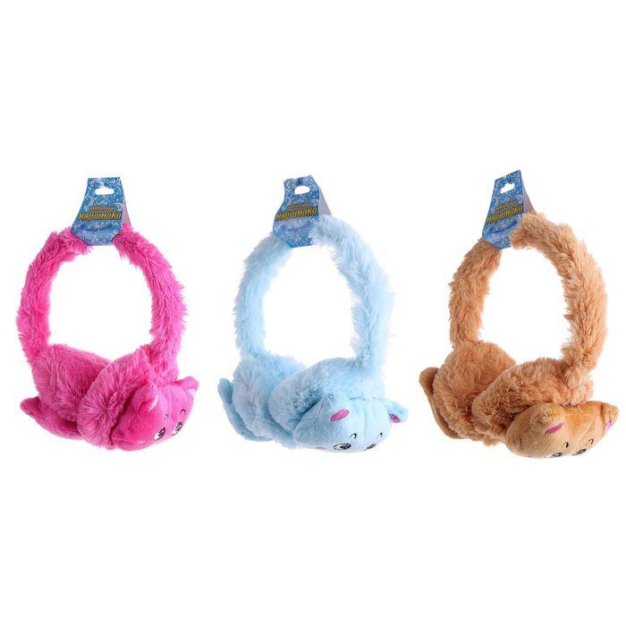 Ободок-наушники "Мишка", цвета МИКС