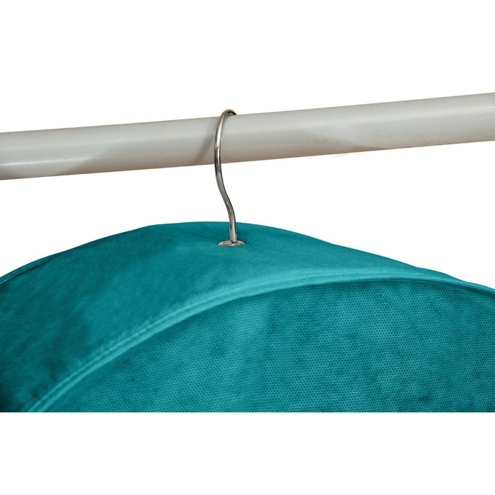 Чехол для шуб LUX длинный, цвет бирюзовый