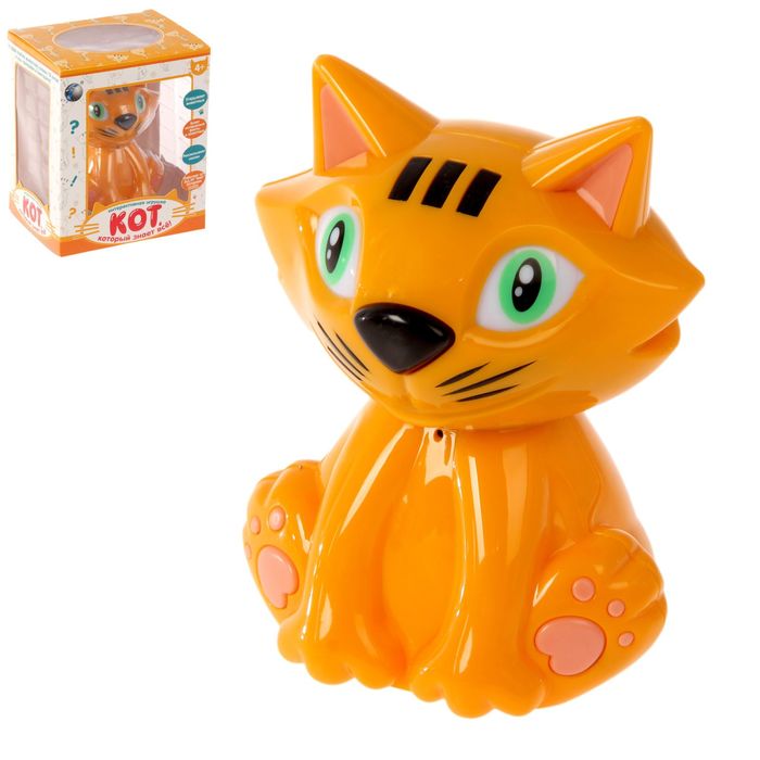 Игрушка интерактивная "Кот, который знает всё" рыжий