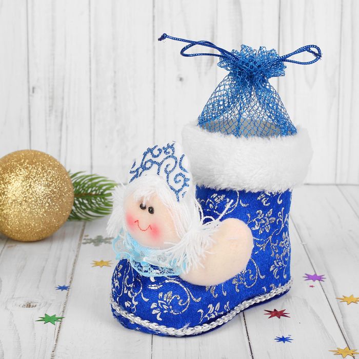 Конфетница "Ботинок" Снегурочка, вместимость 150 грамм