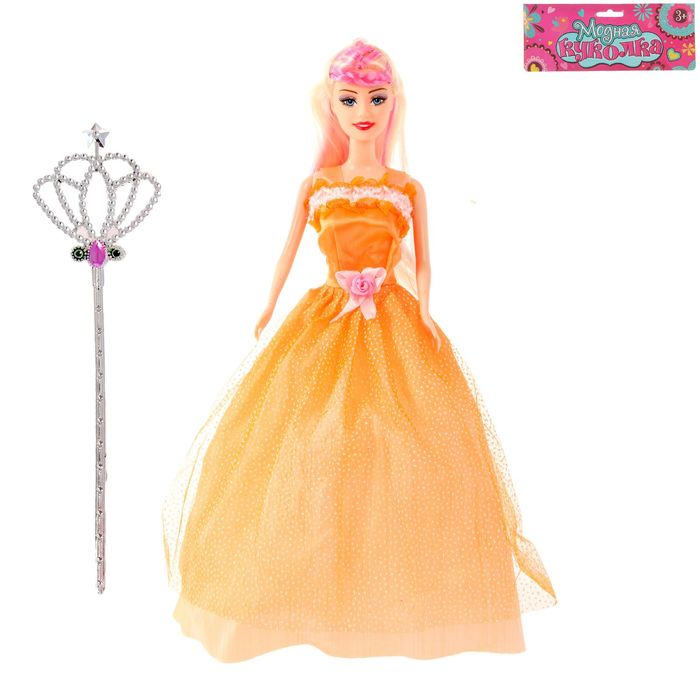 Кукла модель "Оксана" в бальном платье, с аксессуарами, МИКС