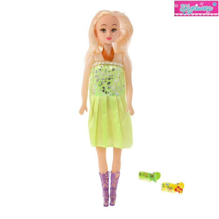 Кукла модель "Люда" в платье, с аксессуарами, МИКС