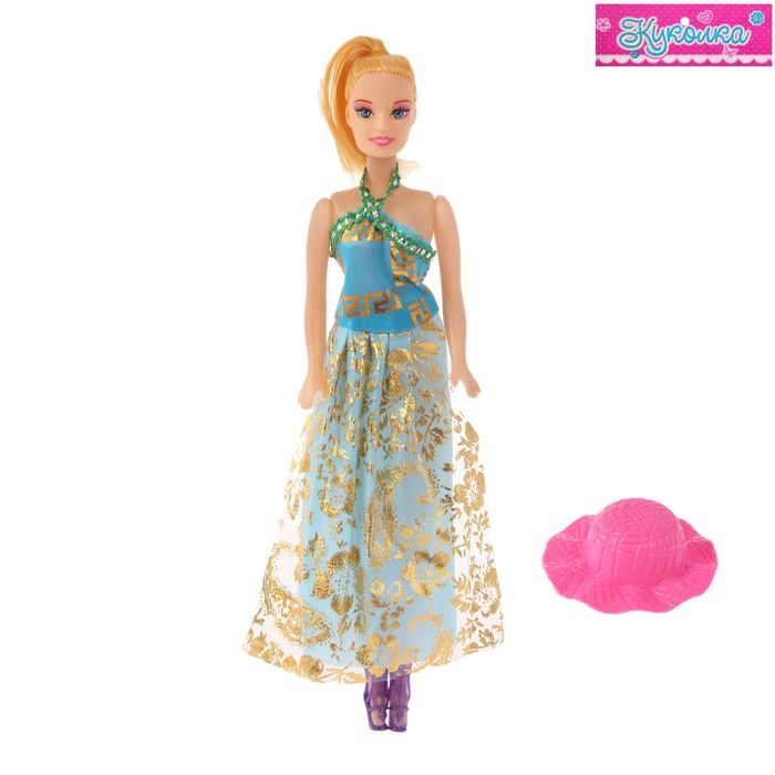 Кукла модель "Марина" в длинном платье, с аксессуарами, МИКС