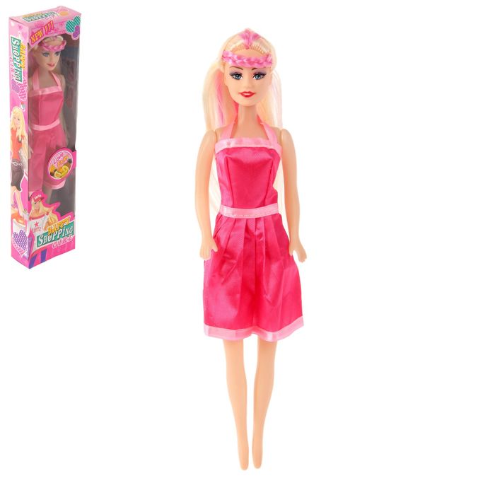 Кукла модель "Анна" в коротком платье, цвет МИКС