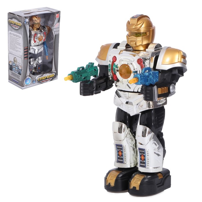 Робот «Супер воин», световые эффекты, русская озвучка, работает от батареек