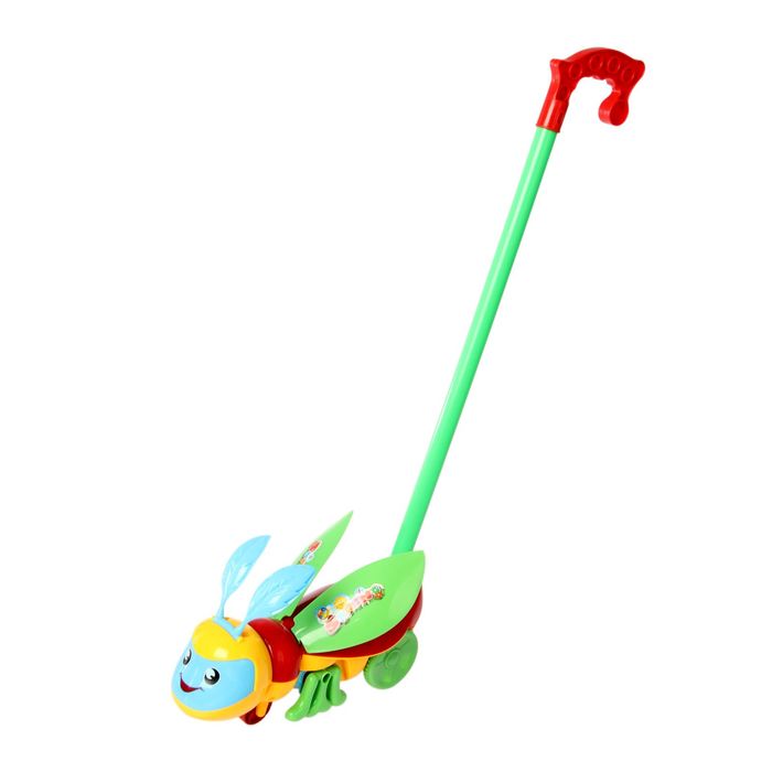 Каталка на палке "Муравей" цвета МИКС