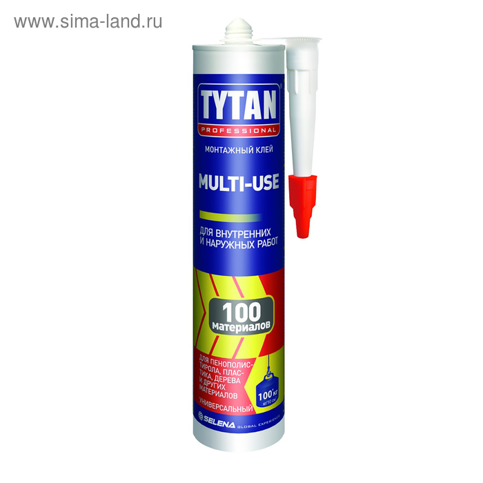 Клей Tytan Professional Multy-use SBS-100, монтажный, бежевый, 310 мл клей tytan professional multy use sbs 100 монтажный бежевый 310 мл