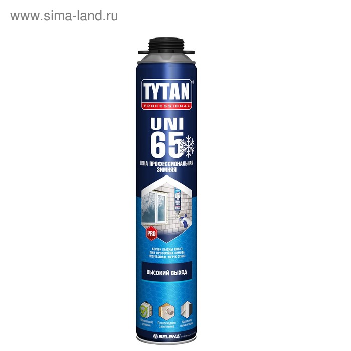 Пена монтажная ПРОФ Tytan 65 UNI, зимняя, 750 мл пена монтажная tytan профи 65 750 мл