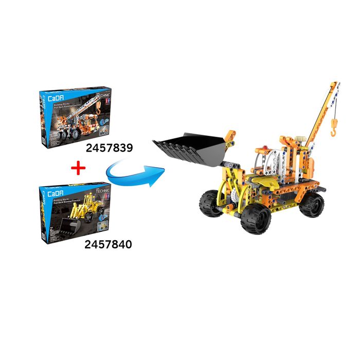 Конструктор инерционный «Трактор-погрузчик», 213 деталей