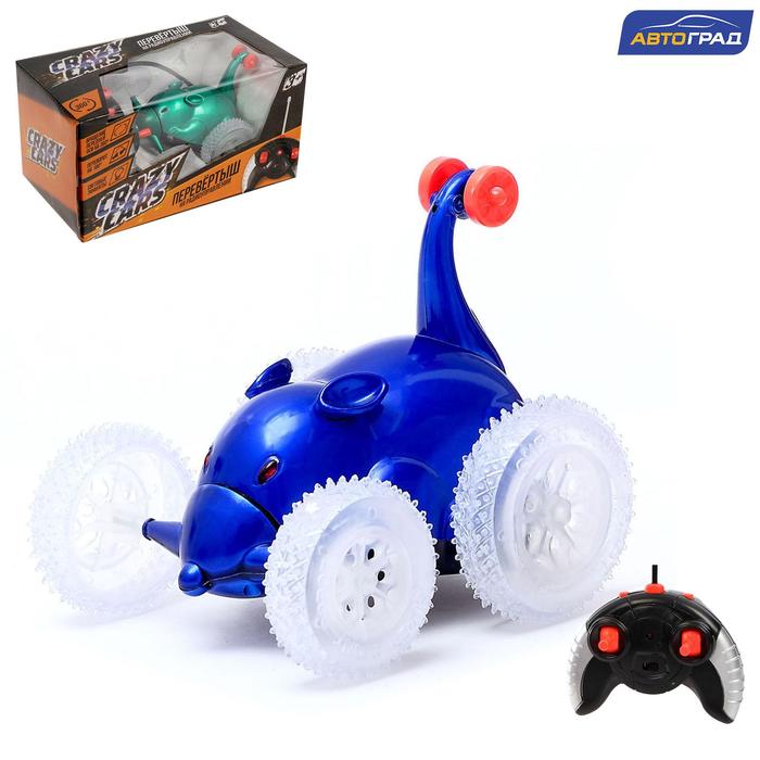 Перевёртыш радиоуправляемый "Мышка", работает от батареек, свет, МИКС