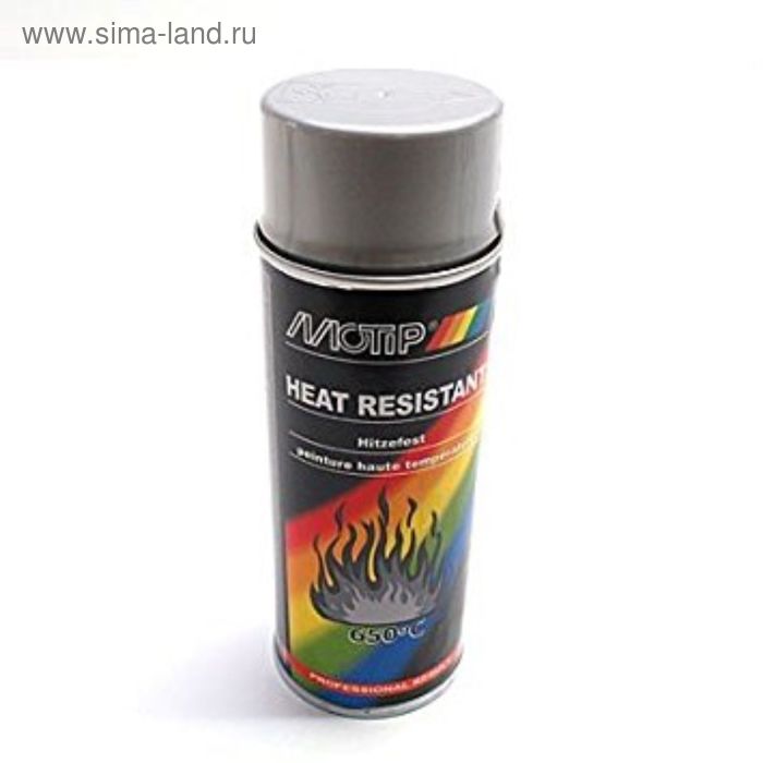 Эмаль термостойкая серебристая, 400 мл, MOTIP